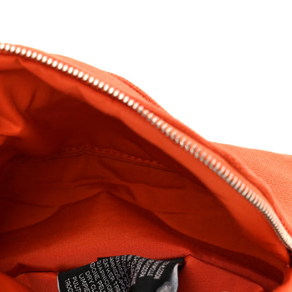 Hermes Cotton Canvas Mini Mini Bolide Travel Cosmetic Pouch Feu 5 of 7
