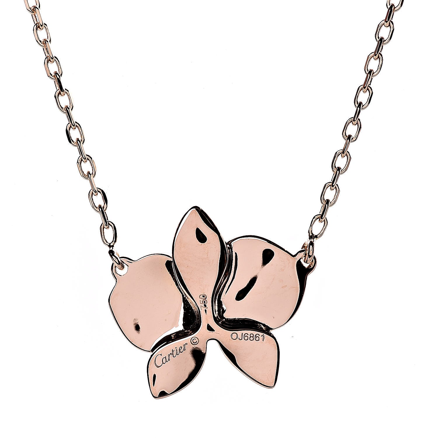 Cartier 18K Pink Gold Diamond Caresse D'Orchidees Par Necklace 6 of 6