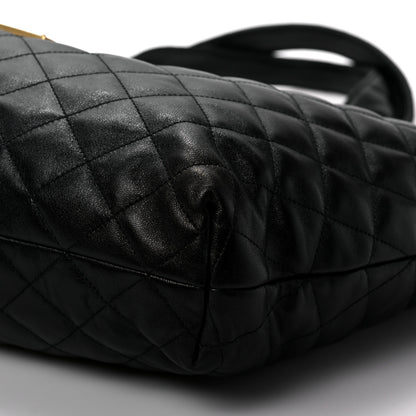 Saint Laurent Lambskin Quilted Maxi Icare Shopping Tote Black 10 of 10