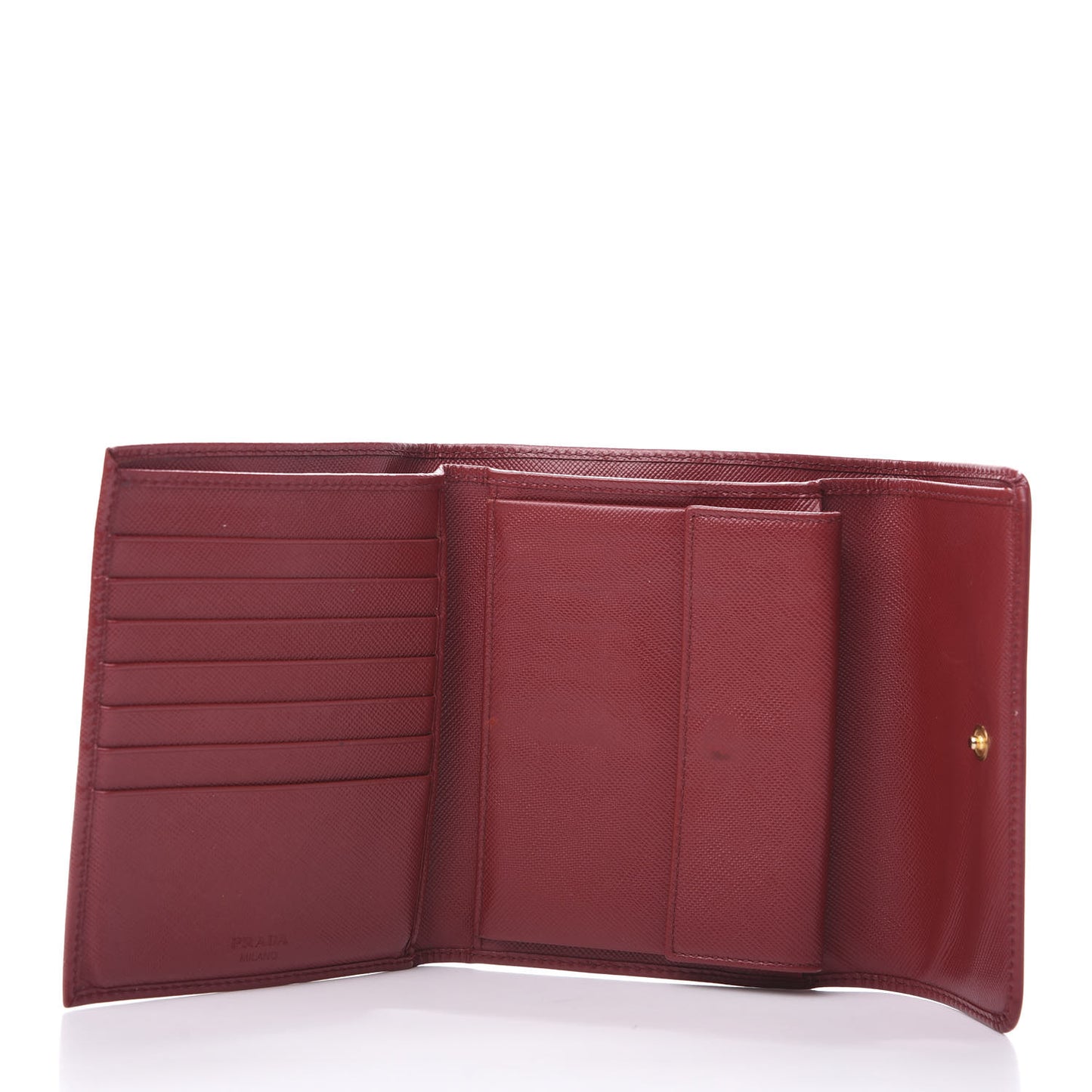 Saffiano Metal Flap Wallet Fuoco