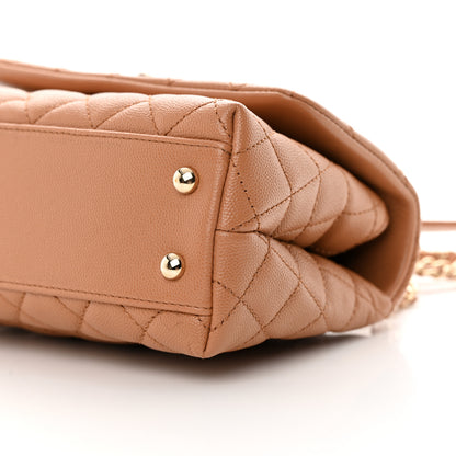 Chanel Caviar Quilted Mini Coco Handle Flap Brown 9 of 11