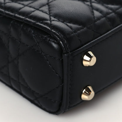 Christian Dior Lambskin Cannage Micro Lady Dior Black 8 of 10