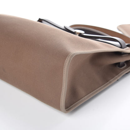 Hermes Vache Hunter Toile Herbag Zip 31 PM Etoupe Ebene 9 of 10