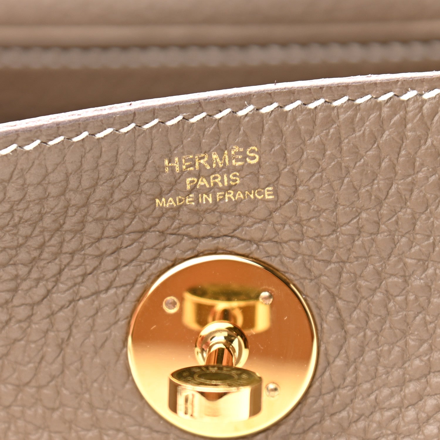 Hermes Taurillon Clemence Lindy 26 Etoupe 8 of 11
