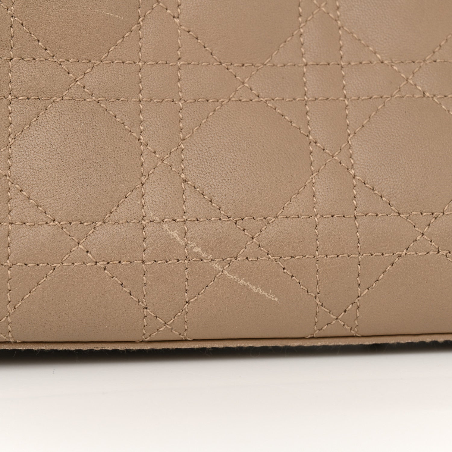 Christian Dior Lambskin Cannage Soft East West Tote Beige 12 of 12