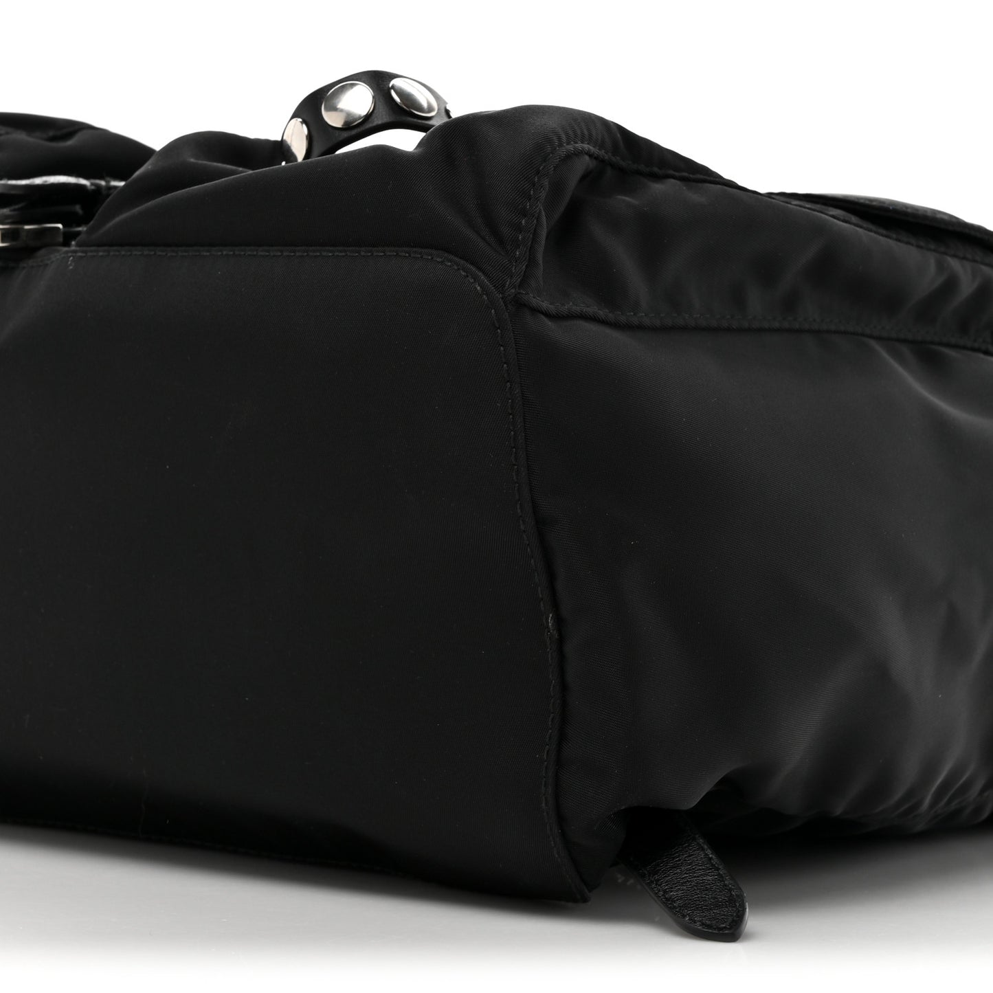 Nylon New Vela Studded Backpack Black