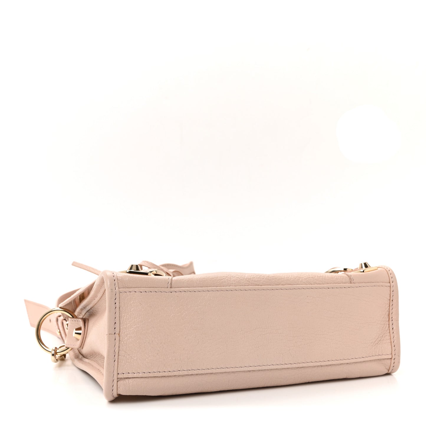 Chevre Gold Metallic Edge Hardware Mini City Rose Aubepine Bois de Rose