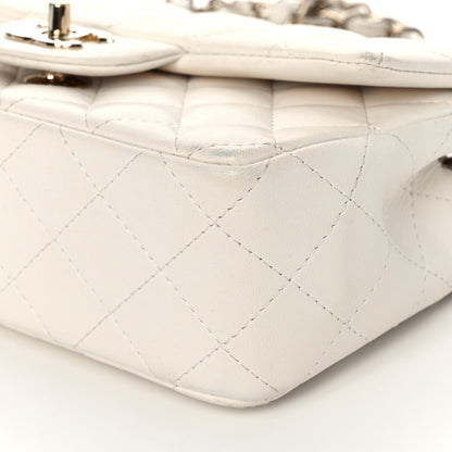 Chanel Lambskin Quilted Mini Rectangular Flap White 8 of 12