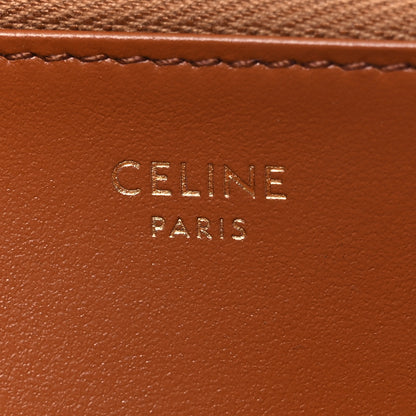 Celine Calfskin Triomphe Large Zipped Wallet Tan 6 of 10