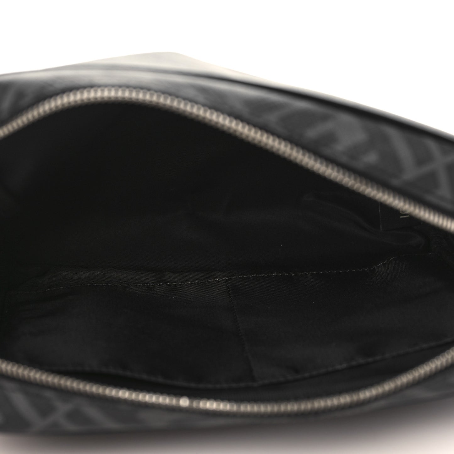 Glazed Fabric Vitello Brush FF 1974 Toiletry Case Black