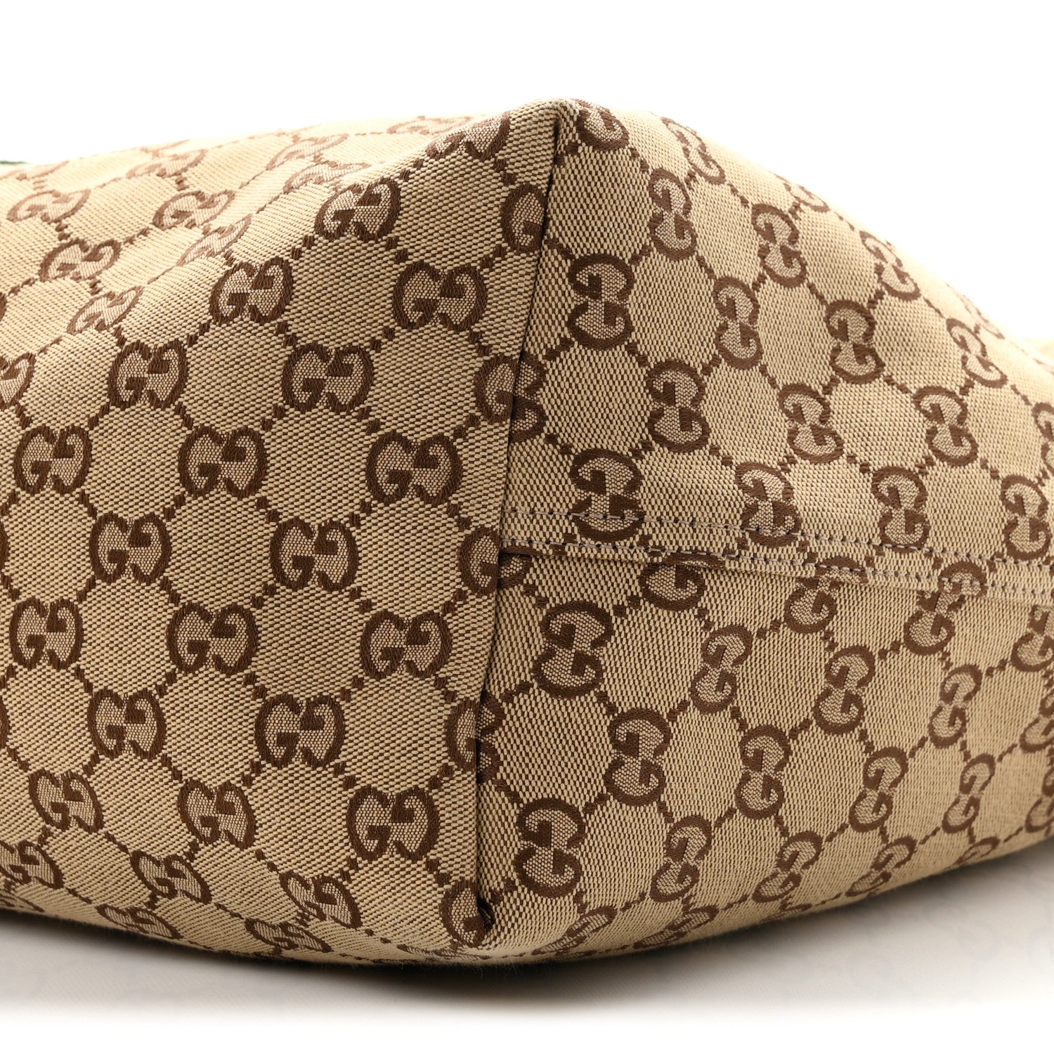 Gucci GG Monogram Web Large Giglio Tote Beige Brown 10 of 10