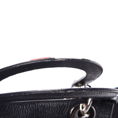 Christian Dior Bullcalf Printed Large Flower Diorissimo Tote Black 11 of 16