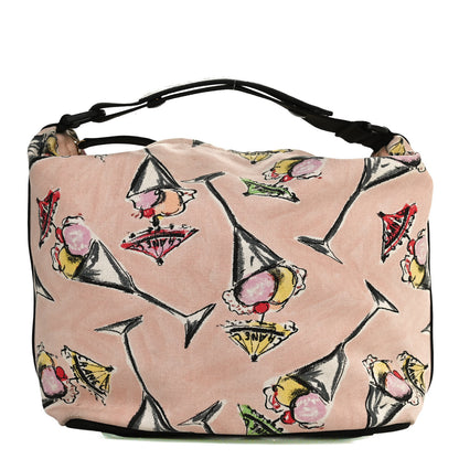 Chanel Cotton Canvas Printed Hobo Pink Multicolor 1 of 14