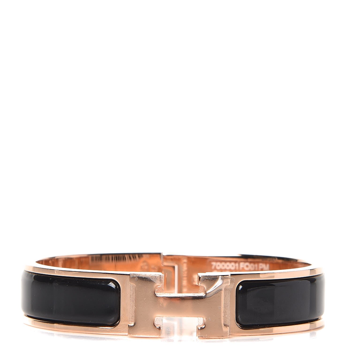 Hermes Enamel Narrow Clic Clac H Bracelet PM Black 1 of 7
