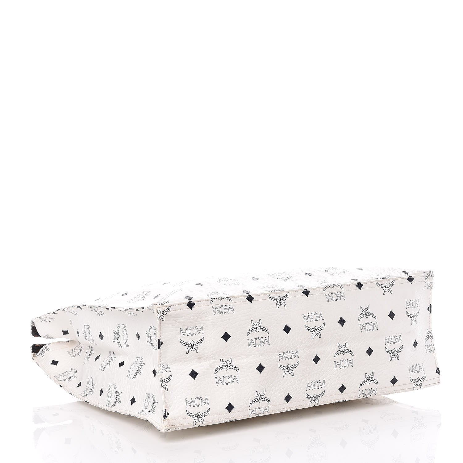MCM Visetos Shopper Tote White 4 of 25