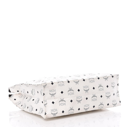 MCM Visetos Shopper Tote White 4 of 25