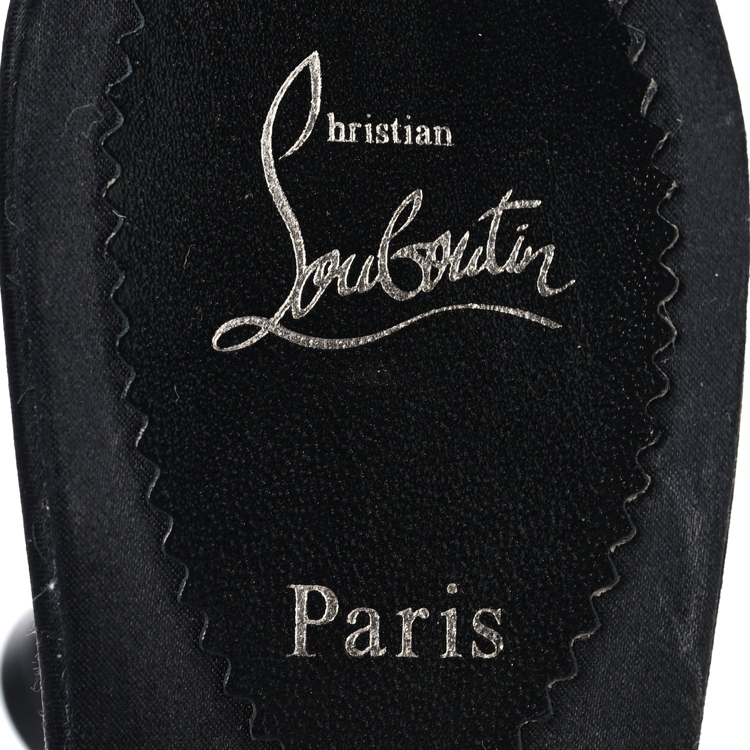 Christian Louboutin Crepe Satin Crystal Degraqueenie 85mm Slide Sandals 37 Black 8 of 8