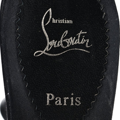 Christian Louboutin Crepe Satin Crystal Degraqueenie 85mm Slide Sandals 37 Black 8 of 8