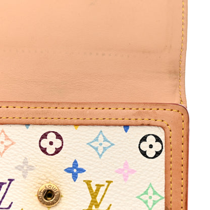 Louis Vuitton Monogram Multicolor Porte-Monnaie Billets Wallet White 10 of 11