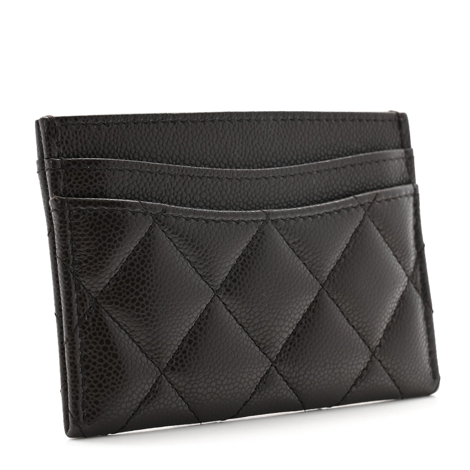 Chanel Caviar Quilted Card Holder Dark Brown 3 of 9