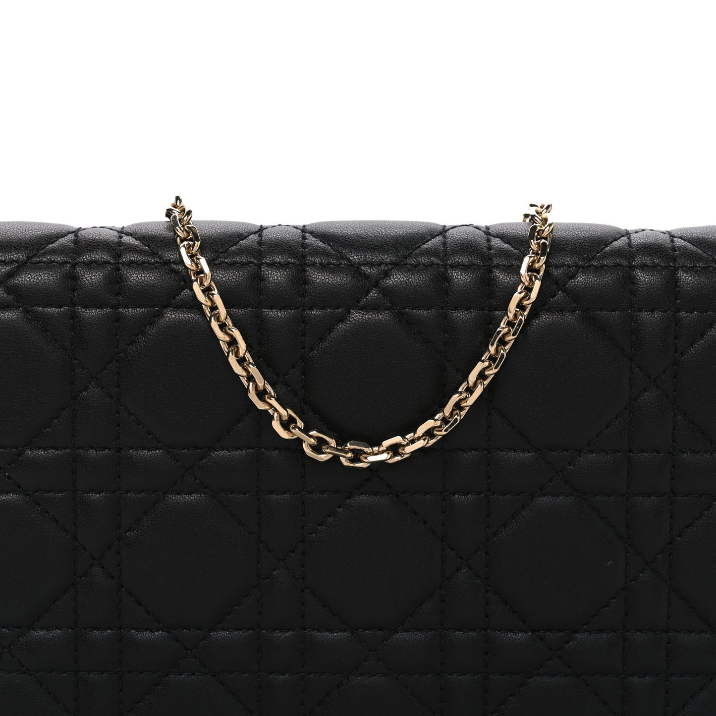 Lambskin Cannage Lady Dior Pouch Black