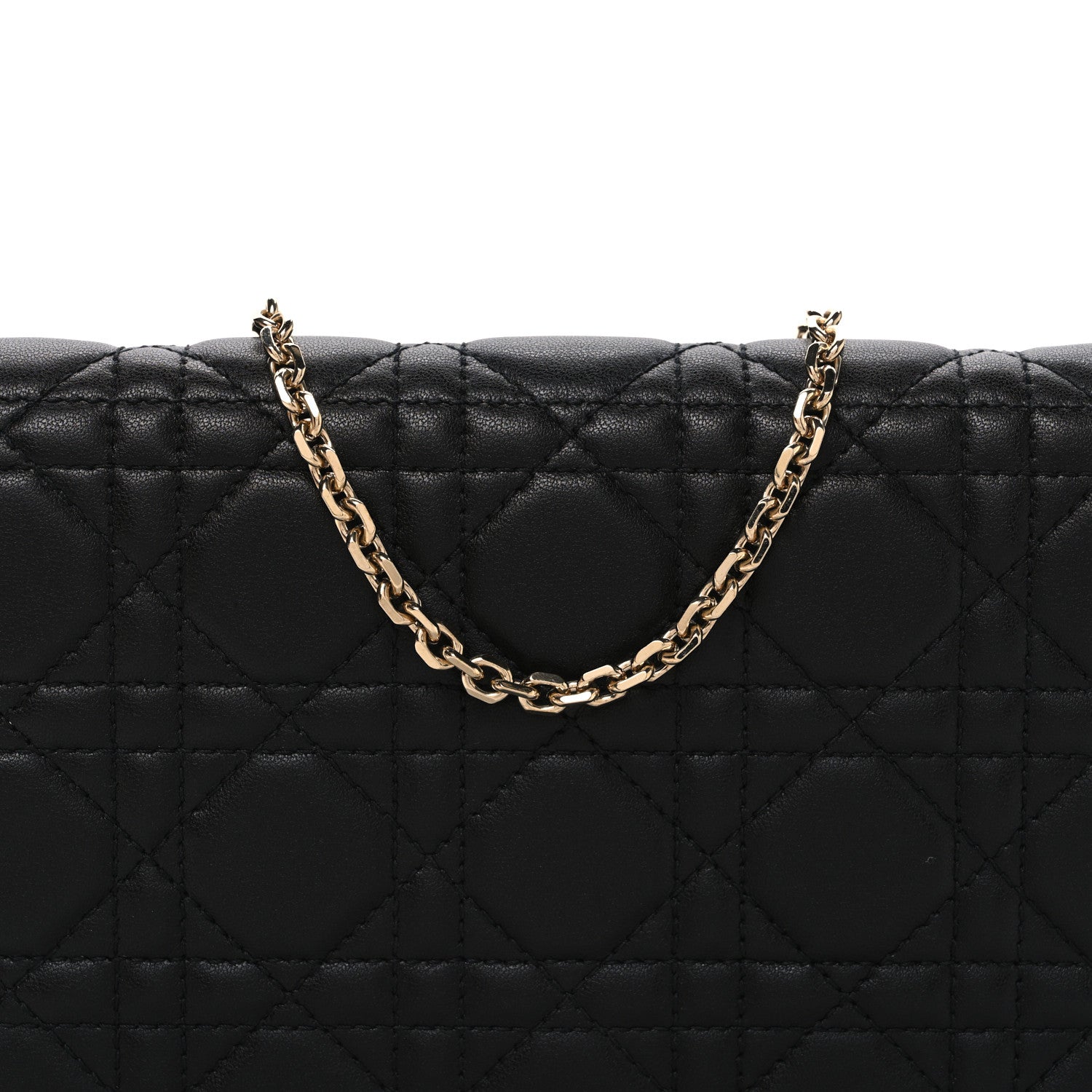 Christian Dior Lambskin Cannage Lady Dior Pouch Black 9 of 12