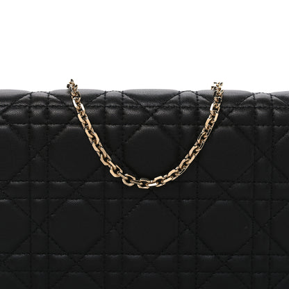 Christian Dior Lambskin Cannage Lady Dior Pouch Black 9 of 12