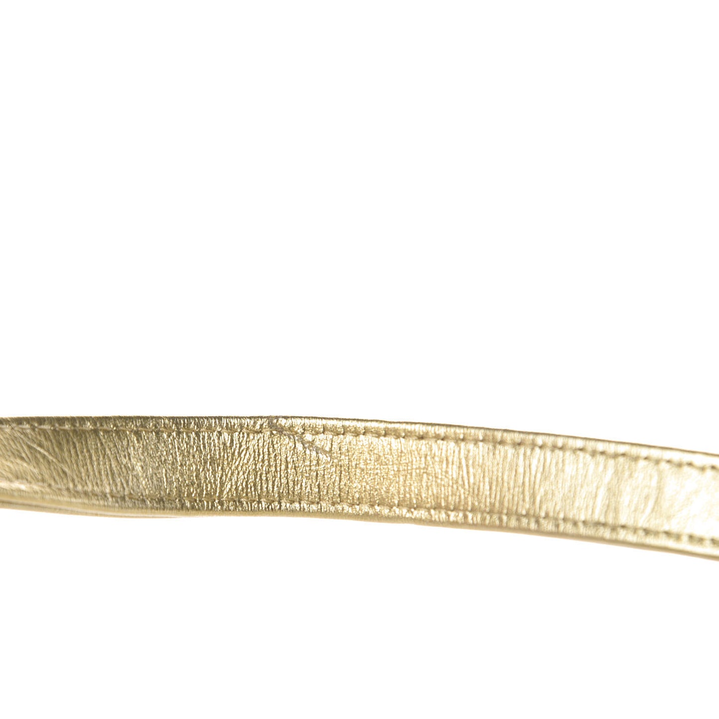 Metallic Aged Calfskin Quilted Small Gabrielle Clutch With Chain Gold