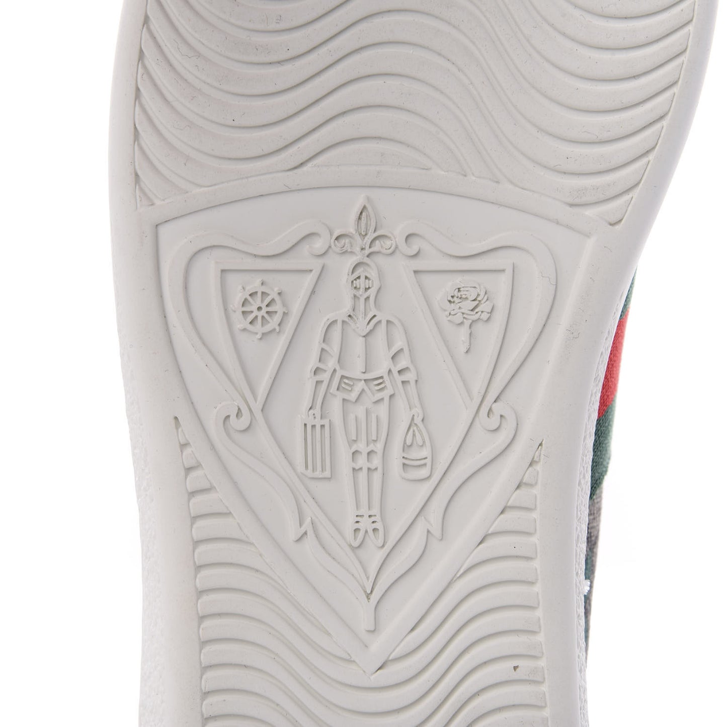 GG Supreme Monogram Strawberry Web Womens Ace Sneakers 36 Beige Multicolor Red Green