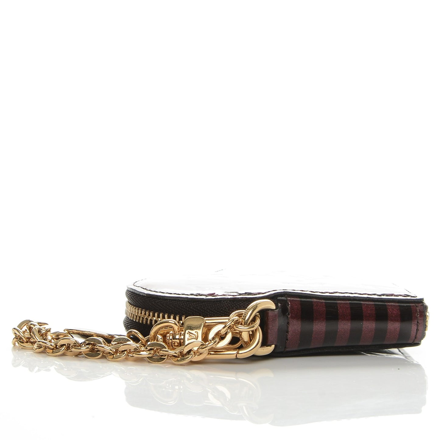 Vernis Rayures Coeur Heart Coin Purse Amarante