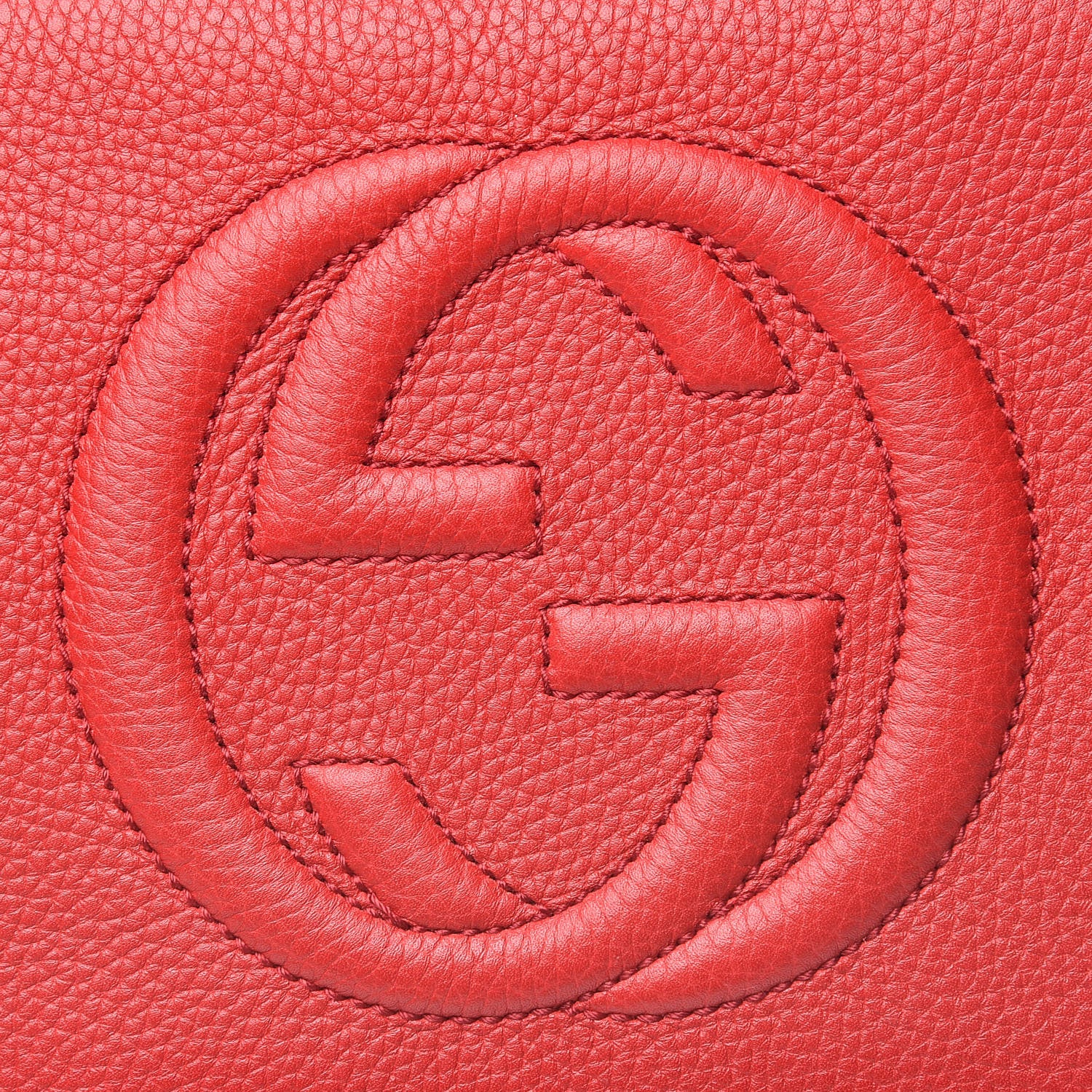 Gucci Pebbled Calfskin Small Soho Disco Bag Tabasco Red 8 of 11