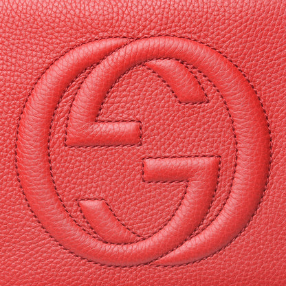 Gucci Pebbled Calfskin Small Soho Disco Bag Tabasco Red 8 of 11
