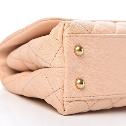 Chanel Caviar Quilted Mini Coco Handle Flap Beige 8 of 11