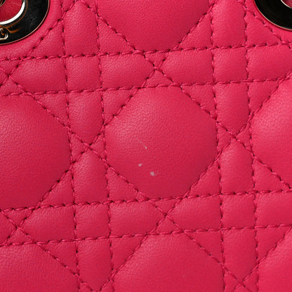 Christian Dior Lambskin Cannage Micro Lady Dior Bright Pink 8 of 8