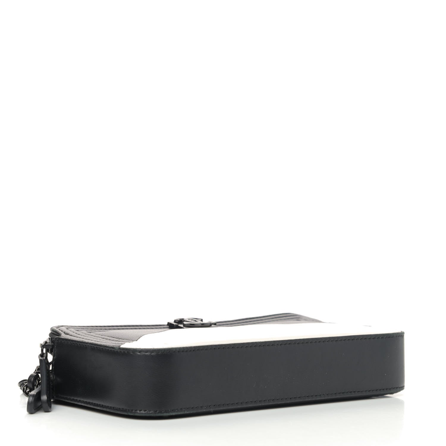Chanel Bi-Color Small Boy Clutch With Chain So Black 3 of 5