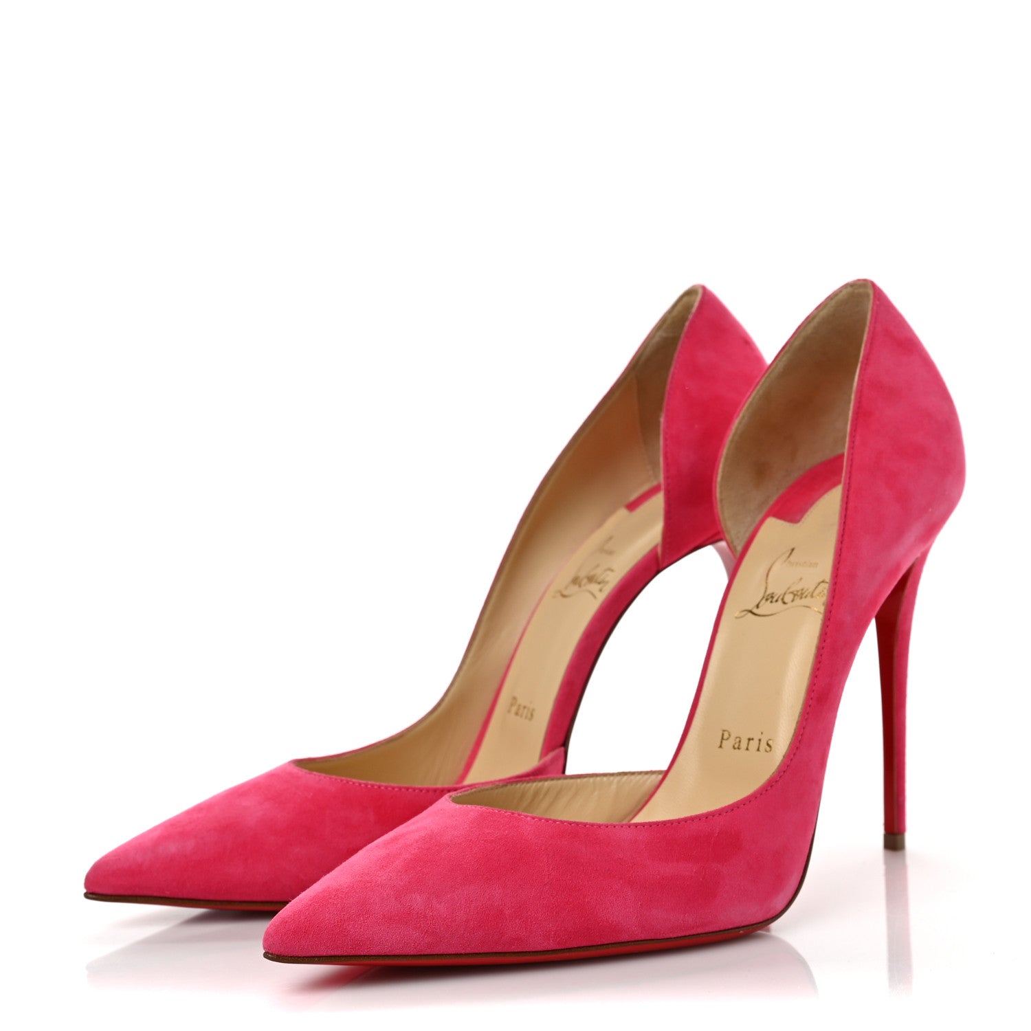 Christian Louboutin Suede Iriza 100 Pumps 41 Bengal Rose 4 of 13