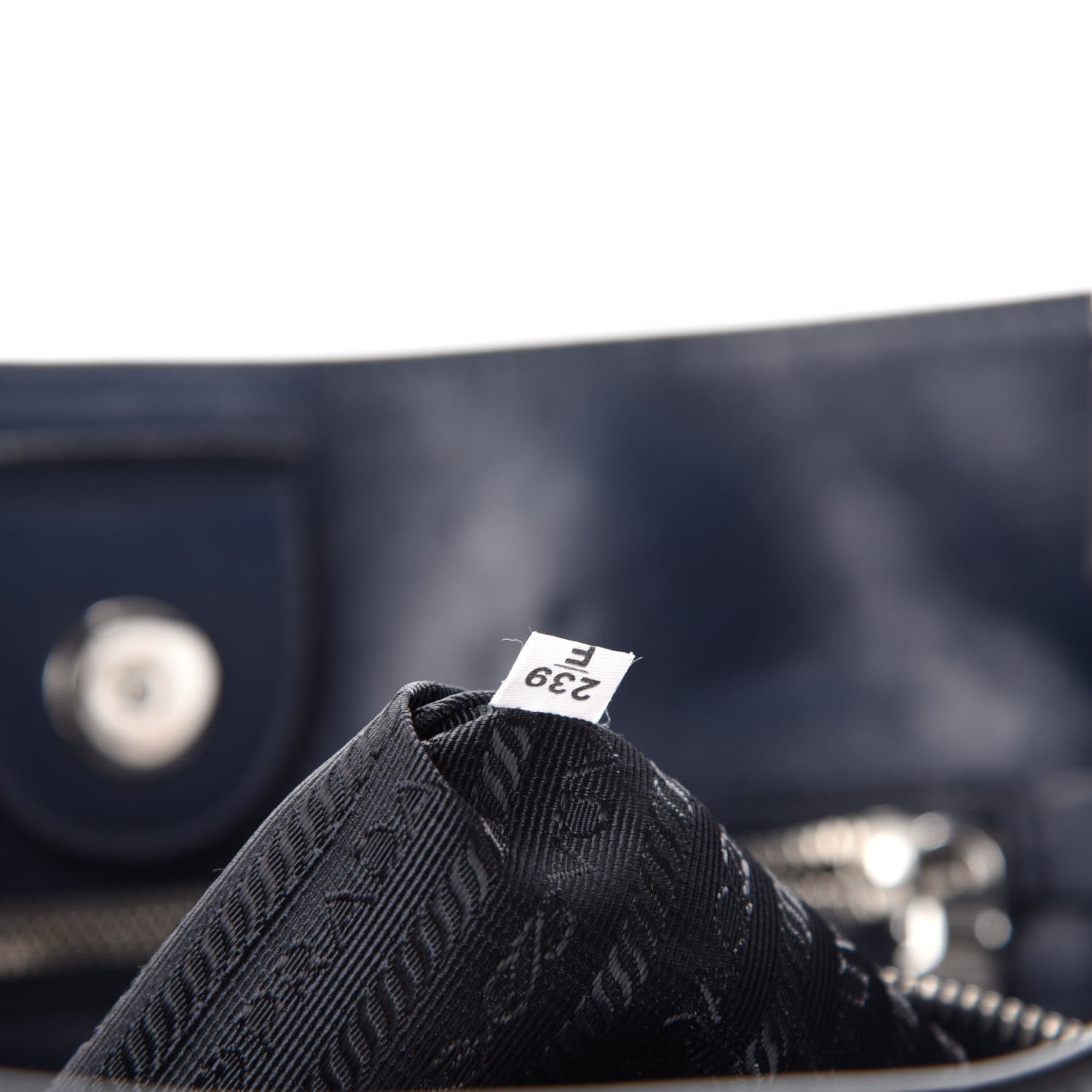 Prada Soft Calf Shopping Tote Baltico 12 of 13