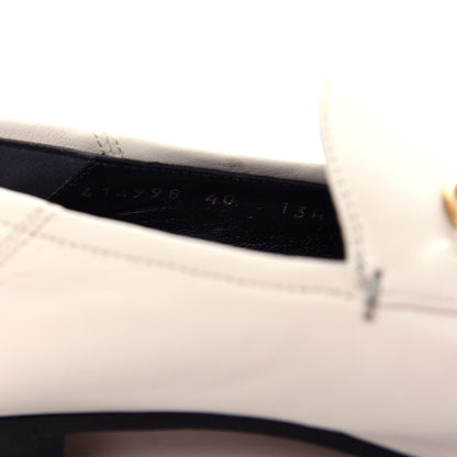 Gucci Lambskin Womens Brixton Horsebit Loafers 40 Mystic White 10 of 11