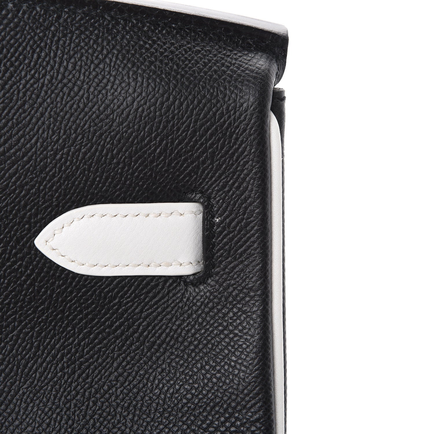 Hermes Epsom Horseshoe Birkin 35 Black White 15 of 15