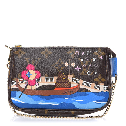 Louis Vuitton Monogram 2019 Christmas Animation Mini Venice Pochette Accessories Blue 1 of 8