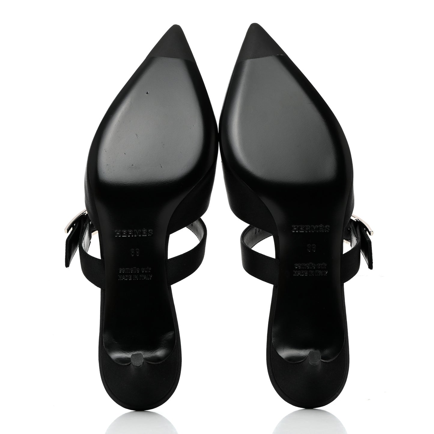 Satin Blink Mules 39 Black