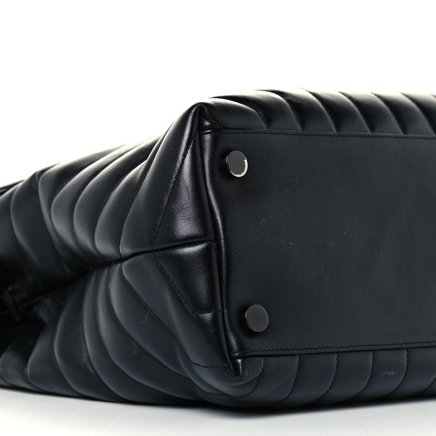 Saint Laurent Calfskin Y Quilted Monogram Large Loulou Chain Satchel Black 9 of 10