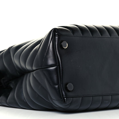 Saint Laurent Calfskin Y Quilted Monogram Large Loulou Chain Satchel Black 9 of 10