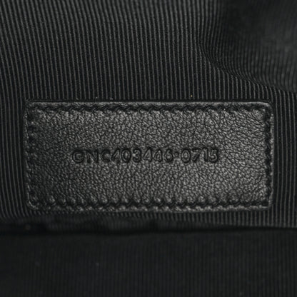 Saint Laurent Calfskin Monogram Fringe Pouch Black 7 of 9