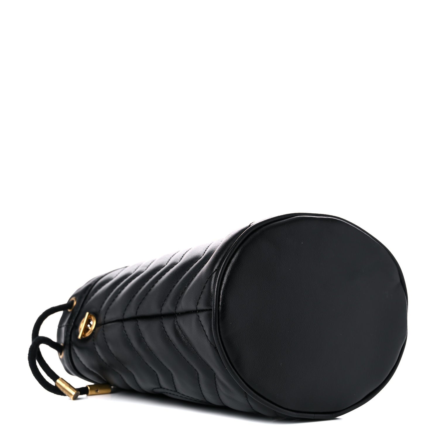 Gucci Calfskin Matelasse Mini GG Marmont 2.0 Bucket Bag Black 4 of 12