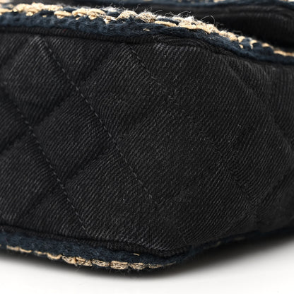 Chanel Denim Braided Medium Flap Bag Black 10 of 11