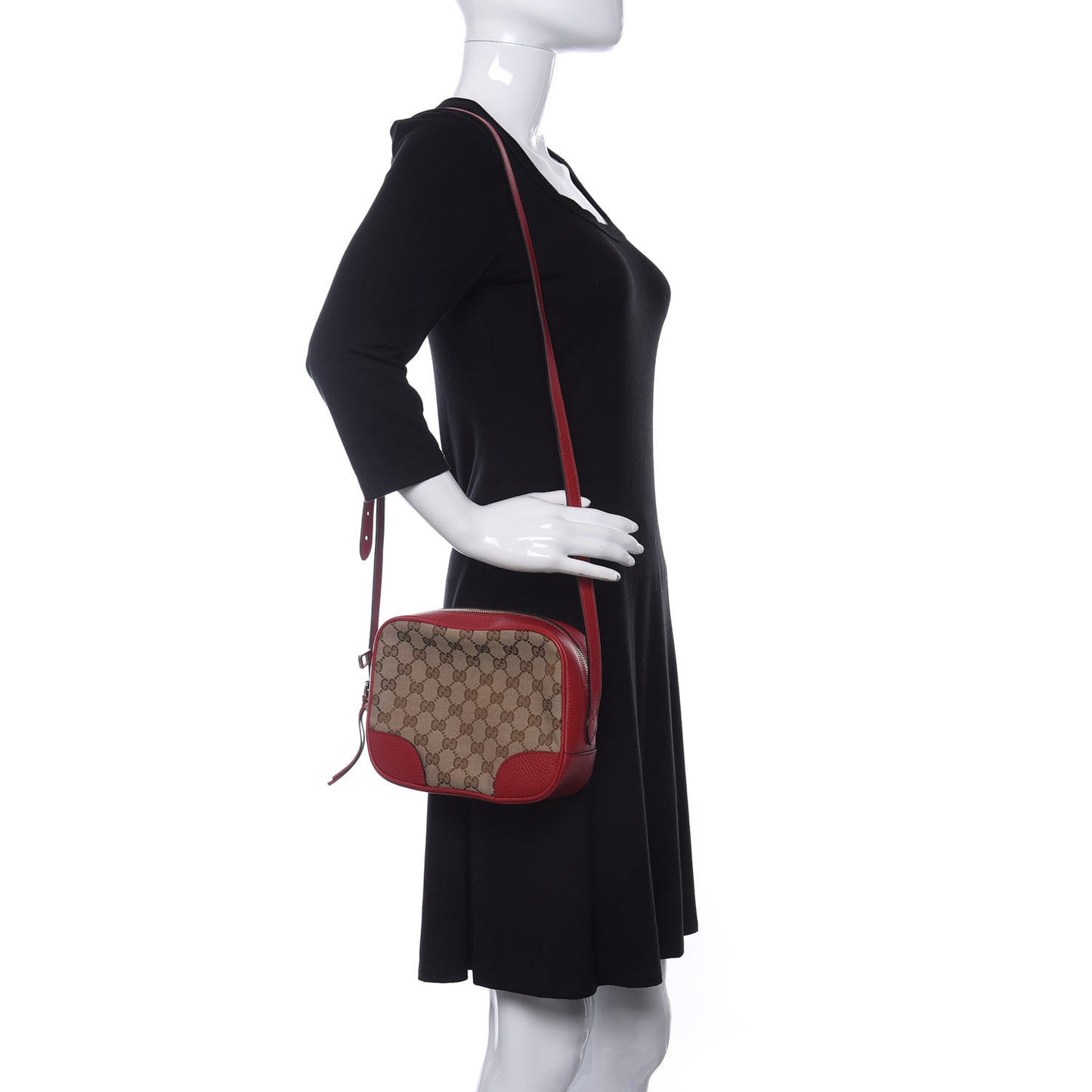 Monogram Mini Bree Messenger Bag Red