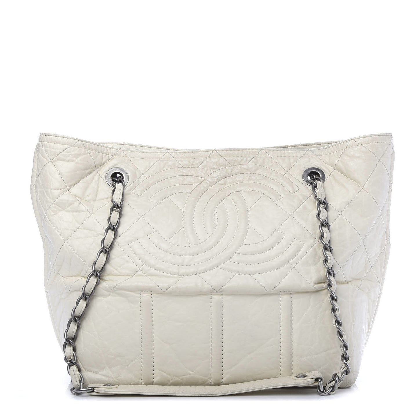 Calfskin Small Shopping In Moscow Tote Beige Clair