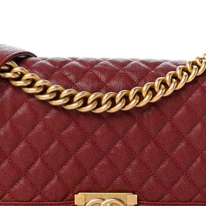 Chanel Caviar Quilted Medium Boy Flap Burgundy 8 of 13