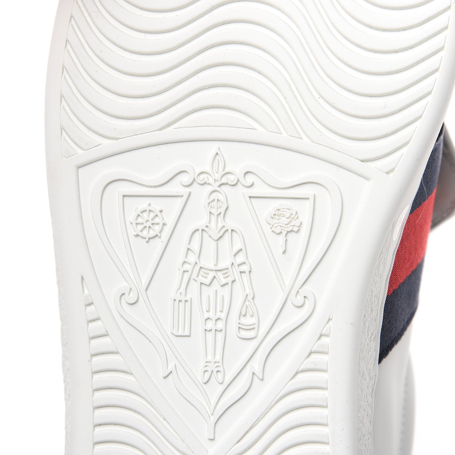 Gucci Calfskin Ayers Web Blind for Love Embroidered Mens Ace Sneakers 9 White 7 of 10